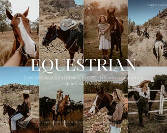 10 WESTLICHE Lightroom-Presets, Reiter-Presets, Boho-Presets, Rustikale Presets, Outdoor-Presets, Warme Moody-Presets, Pferdefotografie