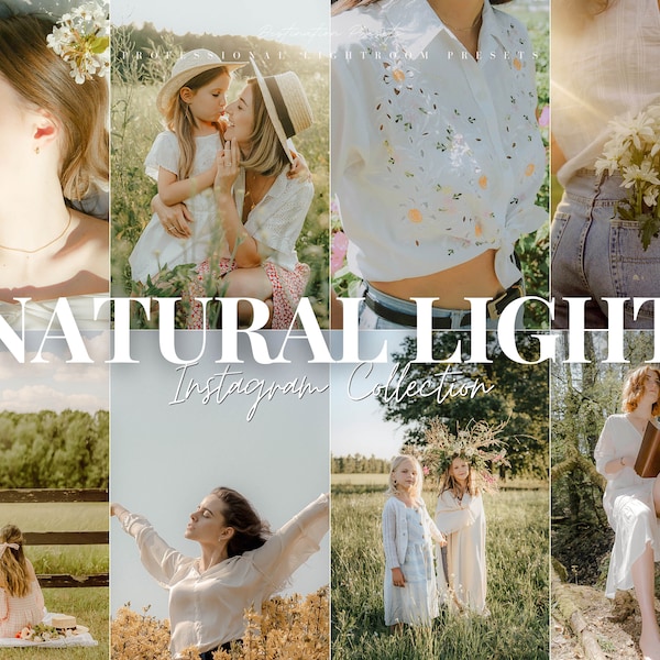 15 NATURAL OUTDOOR Lightroom Mobile & Desktop Presets, Minimal presets for Instagram Blogger, Soft filter, Aesthetic Presets, Light Airy