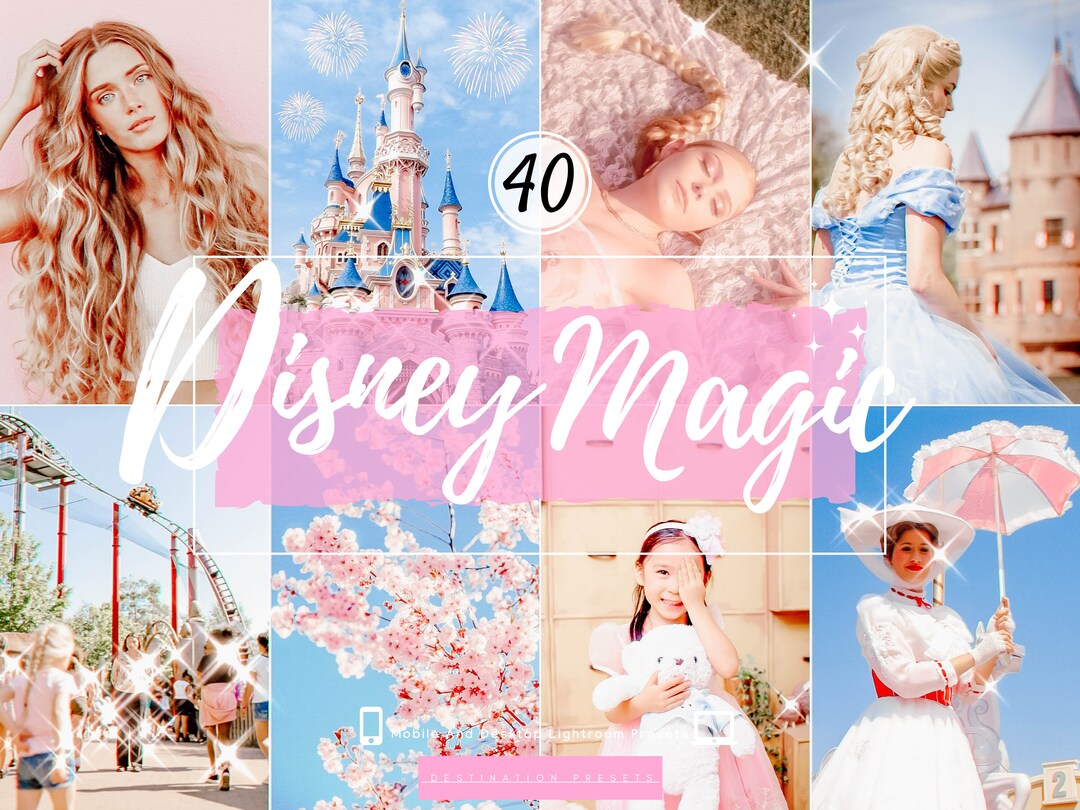 40 DISNEY MAGIC Lightroom Presets Bundle Vibrant Bright Presets for