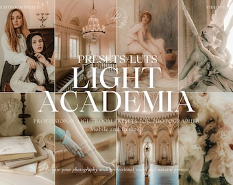 15 preset Lightroom LIGHT ACADEMIA, preset Bookstagram, preset Moody Fall, filtro estetico scuro, preset Halloween, preset Dark Academia