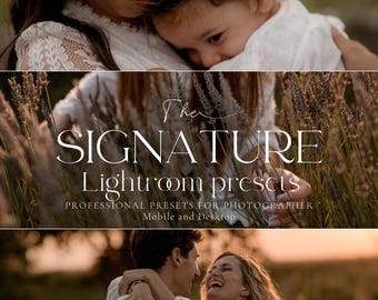 Signature Lightroom Presets Bundle | Warm Earthy Wedding & Family Photography | Golden Hour Editing Pack