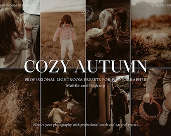 10 COZY AUTUMN Lightroom Presets, Moody Fall Presets, Boho Presets, Warm Presets, Outdoor Presets, Rustic Presets, Dark Academia Presets