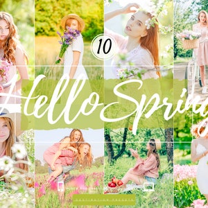 10 SPRING Lightroom Presets Summer Presets for Instagram Bright Airy Preset Bloom Presets Blogger Color Pop Presets Vibrant Lifestyle Preset