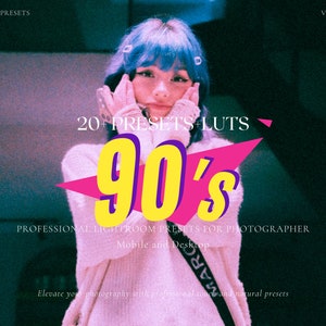 15 RETRO 90S FILM Video Filter and Lightroom presets, Analog Preset, Disposable Camera, Grain Presets, Video Editing, Mobile and Desktop