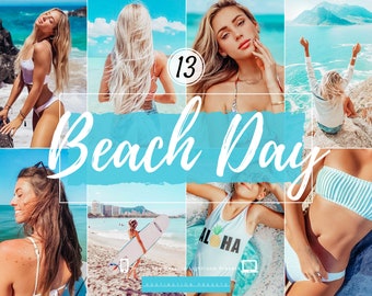 14 BEACH Presets Lightroom Mobile Presets Summer Presets Travel Presets Blue Presets Bright Presets Sea Presets Vibrant Preset Beach Filter