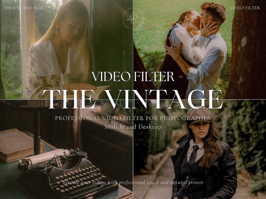 350+ VINTAGE Luts Video Filter Bundle, Retro Aesthetic Filter for