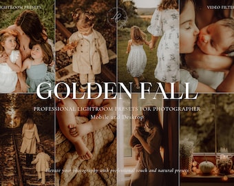 10 GOLDEN FALL Lightroom Presets, Warm Presets, Cozy Fall Presets, Boho Presets, Earthy Outdoor Presets, Rustic Presets, Moody Presets