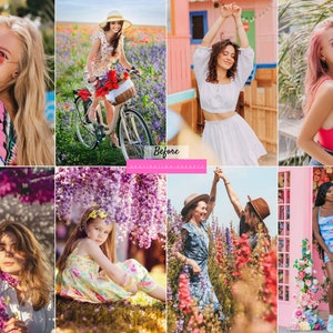 18 SUMMER Lightroom Presets Bloom Preset for Instagram Bright Outdoor Preset for Blogger Color POP Presets Vibrant Travel Spring Preset image 2