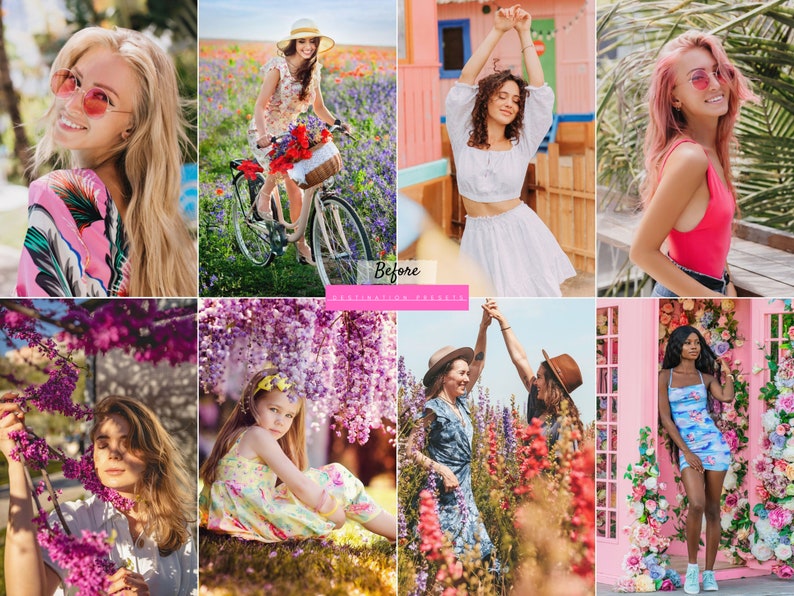 18 SUMMER Lightroom Presets Bloom Preset for Instagram Bright Outdoor Preset for Blogger Color POP Presets Vibrant Travel Spring Preset image 2