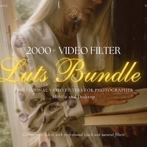 2000+ LUTS Video Filter Bundle, Aesthetic Filter for Instagram Influencer, Video Color Grading for Blogger, Premiere Pro, Reel Video Editing