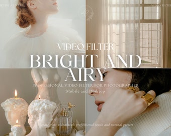 200+ Bright and Airy Luts Video Filter Bundle, Aesthetic Filters for Instagram, Natural and Clean Filters, Video Color Grading, Premiere Pro
