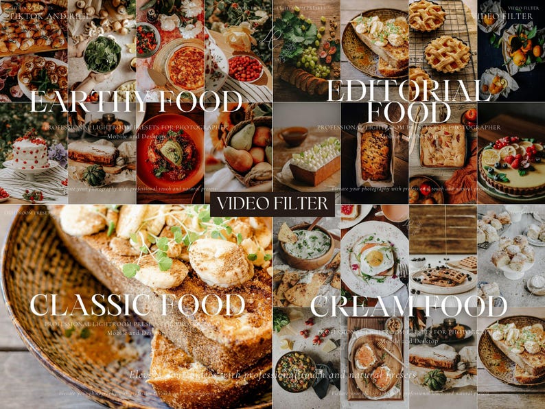 Foodle Bundle LUTs - Professional Video Color Grading Filters for Vibrant Food Videos and Photos | Instant Download