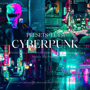 CYBERPUNK FILM Luts and Lightroom Presets, Cinematic Night Luts, Video and Photo Color Grading, Premiere Pro, Final Cut Pro, Video Editing