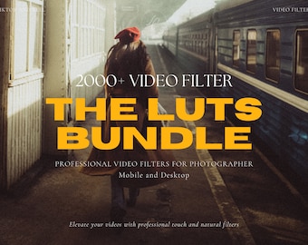 2000+ LUTS Video Filter Bundle, Aesthetic Filter for Instagram Influencer, Video Color Grading for Blogger, Premiere Pro, Reel Video Editing