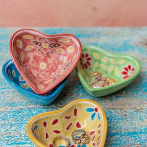 Cute Heart Trinket Dish, Handmade Ceramic Trinket, Gift For Her, Jewellery Storage Trinket, Aesthetic Small Trinket Trays, Mothers Day Gifts