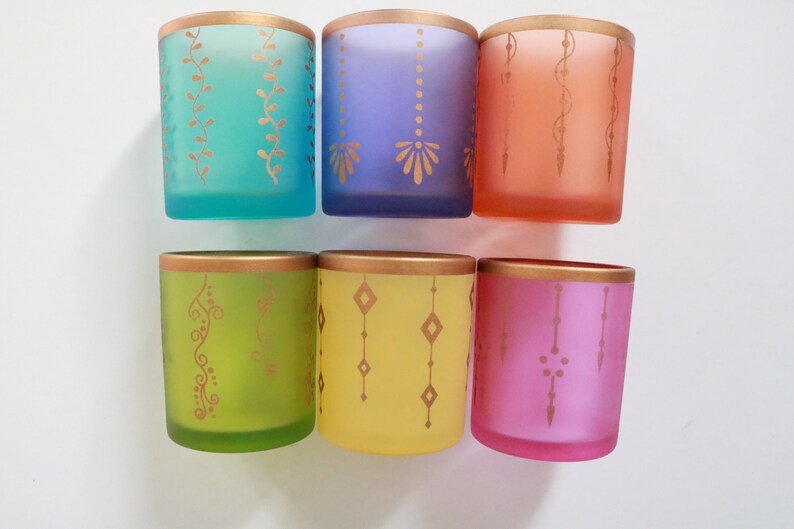 Tealight Holder With Handpainted Design Etsy UK