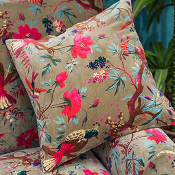 Grey Cushion Covers, Bird Of Paradise, Mint Velvet, Printed Cushion, Flowers Bloom And Wild Patio, Outdoor Furniture, Garden Ideas