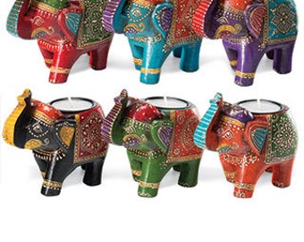 Elephant Tealight Holder, Handmade, Candle Holder, Zen Gift, Christmas Gift, Unique Thoughtful Gift, mindfulness gift, Elephant lover Gift