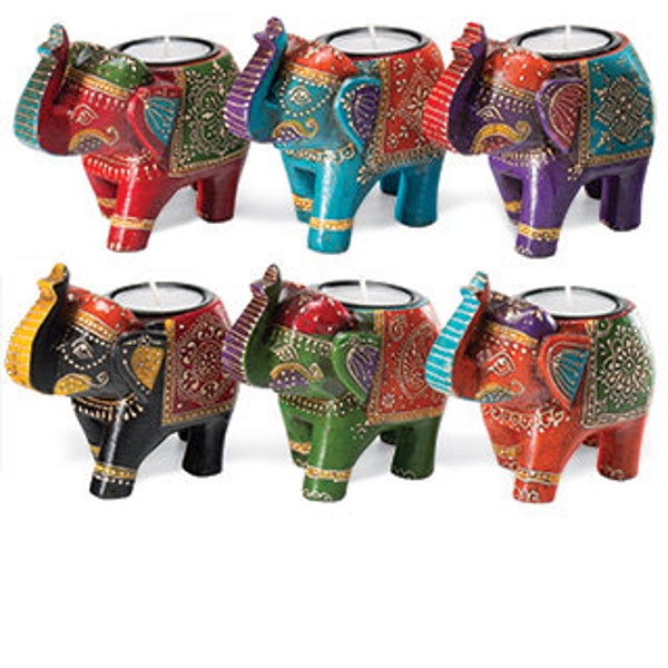Photophore éléphant, fait main, bougeoir, cadeau zen, cadeau de Noël, cadeau attentionné unique, cadeau pleine conscience, cadeau pour amoureux des éléphants