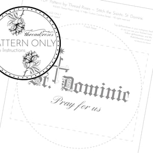 St. Dominic - Pattern Only, No Instructions - Catholic Embroidery