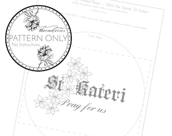St. Kateri - Pattern Only, No Instructions - Catholic Embroidery