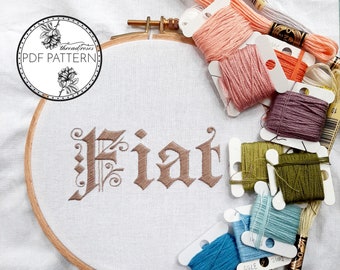 Fiat - Catholic Hand Embroidery Pattern