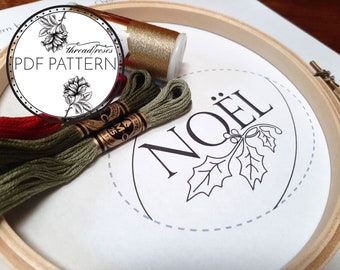 Noël - Christmas Ornament Embroidery Pattern