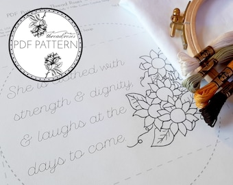 Proverbs 31:25 - Catholic Hand Embroidery Pattern