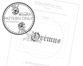Orémus (Let Us Pray) - Pattern Only, No Instructions - Catholic Embroidery