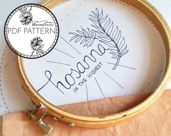 Hosanna - Palm Sunday Embroidery Pattern