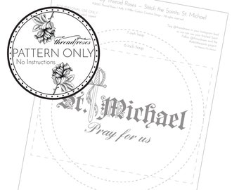 St. Michael - Pattern Only, No Instructions - Catholic Embroidery