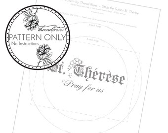 St. Therese - Pattern Only, No Instructions - Catholic Embroidery