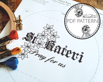 Saint Kateri, Stitch the Saints — Catholic Embroidery Pattern