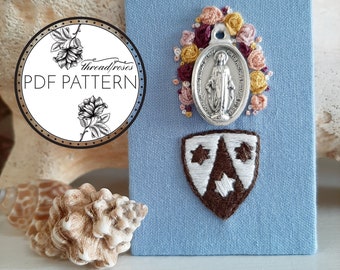 Miraculous Medal Crib Hangers - Catholic Embroidery Mini Pattern