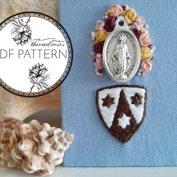 Miraculous Medal Crib Hangers - Catholic Embroidery Mini Pattern
