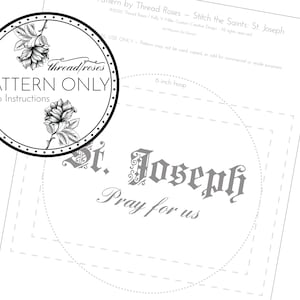 St. Joseph - Pattern Only, No Instructions - Catholic Embroidery