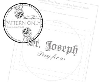 St. Joseph - Pattern Only, No Instructions - Catholic Embroidery