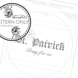 St. Patrick - Pattern Only, No Instructions - Catholic Embroidery