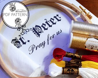 Saint Peter, Stitch the Saints — Catholic Embroidery Pattern