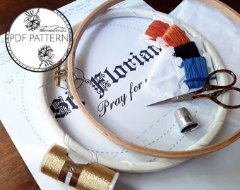 Saint Florian, Stitch the Saints — Catholic Embroidery Pattern
