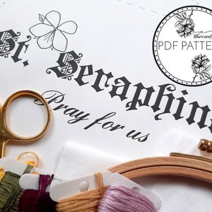 Saint Seraphina, Stitch the Saints — Catholic Embroidery Pattern