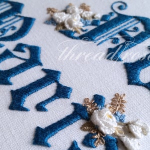 Ave Maria — Motif de broderie catholique à la main