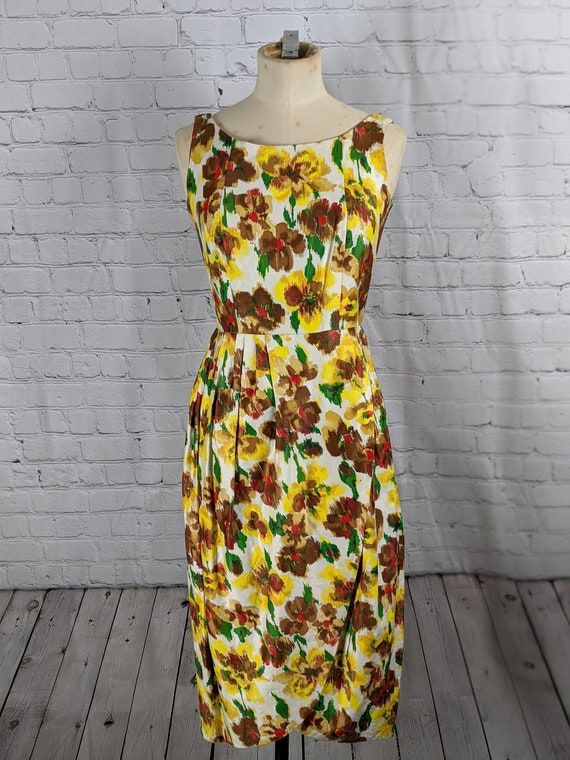yellow and red floral dress