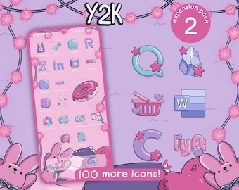 Y2K EP 2: Retro Nostaglic themed icons for iOS, Android, iPad & Tablets