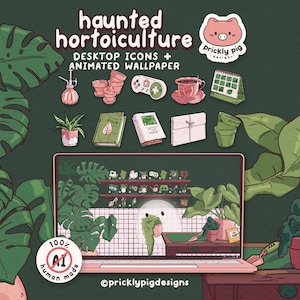 Haunted Horticulture: House Plant Desktop Folder Icon & Wallpaper Pack for Windows + Mac