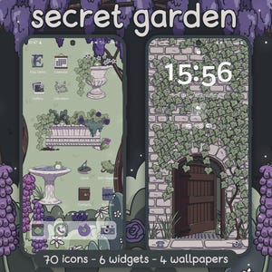 Secret Garden Froggy Icon Pack for iOS, Android & Tablet, Wallpapers, Widgets, Cute Cottagecore Goblincore App Theme