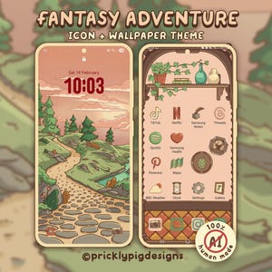 Fantasy Adventure Icon Pack for iOS, Android & Tablet, Wallpapers, Widgets, Gamer App Theme