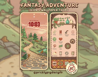 Fantasy Adventure Icon Pack for iOS, Android & Tablet, Wallpapers, Widgets, Gamer App Theme