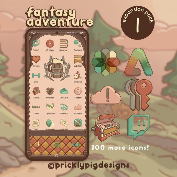 Fantasy Adventure EP 1: medieval themed icons for iOS, Android, iPad & Tablets