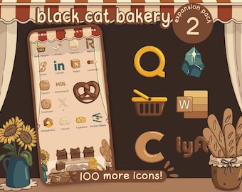 Black Cat Bakery EP 1: Cosy Witchy-pictogrammen voor iOS, Android en iPad